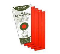 Exacompta - Réf. 13565E - Paquet de 100 fiches intercalaires trapézoïdales unies perforées Forever - séparateur pour classeur/classeur à levier - sous film - format 105 x 240 mm - couleur orange