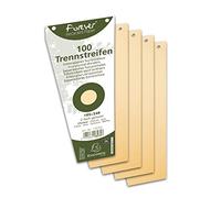 Paquet 100 fiches intercalaires trapézoïdales unies perforées Forever - 105x240mm - Ivoire