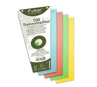 Exacompta Intercalaires trapèze perforés – 105 x 240 mm – Paquet de 100 – coloris assortis