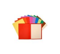 Exacompta - Réf. 160300E - 10 paquets de 10 chemises rigides FLASH 220 g/m2 aux teintes vives - 100% recy s et certifiées Ange Bleu - dimensions 24x32 cm pour format A4 - 10 couleurs assorties