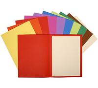 Exacompta - Réf. 160300E - Paquet de 10 chemises rigides FLASH 220 g/m2 aux teintes vives - 100% recy s et certifiées Ange Bleu - dimensions 24x32 cm pour format A4 - 10 couleurs assorties