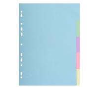 Exacompta - Réf. 1605E - Carton de 50 Intercalaires en carte pastel recy 170g/m2 avec 5 onglets neutres - Format à classer A4 - Dimensions 22,5 x 29,7 cm - Forever