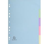 Intercalaires carte pastel 170g Forever 5 positions - A4 - Couleurs assorties