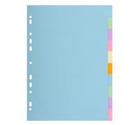 Exacompta - Réf. 1610E - Carton de 25 Intercalaires en carte pastel recy 170g/m2 avec 10 onglets neutres - Format à classer A4 - Dimensions 22,5 x 29,7 cm - Forever