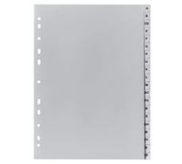 Intercalaire A4 polypropylène gris Exacompta 20 onglets alphabétiques gris - 1 jeu
