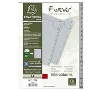 Exacompta 20x Intercalaires imprimés PP recy Z 20 pos A4 Gris 1720E