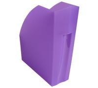 Exacompta - Réf. 18019D - Lot de 3 porte-revues/Range-revues THE MAGAZINE- Dimensions 29,2 x 11 x 32 cm - Pour documents formats A4-A4+, catalogues, magazines - Coloris violet translucide