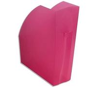 Exacompta - Réf. 18085D - Porte-revues/Range-revues THE MAGAZINE - Dimensions 29,2 x 11 x 32 cm - Pour documents formats A4-A4+, catalogues, magazines - Coloris framboise translucide
