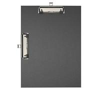 Porte-bloc double clip papier enduit - Format 23x32cm pour A4 - Noir