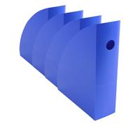 Exacompta - Réf. 18279D - 1 porte revues MAG CUBE - Dimensions 26,6 x 8,2 x 30,5 cm - Pour documents au format A4 et A4 maxi - Garantie 25 ans - Couleur Bleu glacé Opaque (Lot de 4)