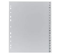 Exacompta Intercalaire A4+ A-Z (alphabet allemand) – 20 touches – polypropylène recyclé gris