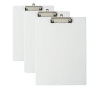 Exacompta - Réf. 19296E - Porte-bloc à pince avec pochette plastique sur le dos - Système d'accroche mural - Dimensions : 23 cm x 32 cm pour document format A4 - Coloris blanc (Lot de 3)
