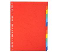 Intercalaire A4 en carte lustrée Exacompta 12 onglets neutres - 1 jeu