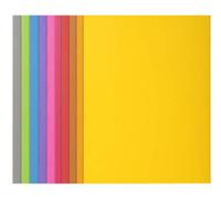 Exacompta - Réf. 210001E - Paquet de 100 chemises rigides ROCK''S 210 g/m2 aux couleurs vives - chemises certifiées PEFC™ - dimensions 24 x 32 cm pour format A4 - 10 couleurs assorties