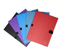 Exacompta - Chemise dos extensible N'Clip A4 24 x 32 cm - Rabat - Couleurs assorties