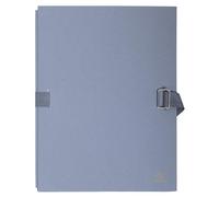 Exacompta - Réf. 223255E - 1 chemise à dos extensible en papier toilé couleur - fermeture par sangle - avec rabat en pied - boucle à coulisseau cranté - dim 24 x 32 cm - couleur gris
