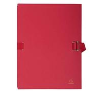Exacompta Chemise à dos extensible papier toilé avec rabat 24 x 32 cm Rouge