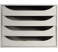 EXACOMPTA Module de classement Ecobox Office 4 tiroirs - Gris