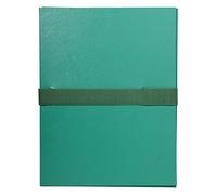 Exacompta - Réf. 2643E - Carton de 10 chemises à dos extensible balacron sans rabat - fermeture par sangle auto-agrippante/scratch - capacité 1000 feuilles - dim 24 x 32 cm - pour format A4 - vert