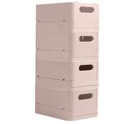 Exacompta - Réf. 27031D - Carton de 4 caisses pliables, casiers, multi-usages SMARTCASE - Livrées à plat, dimensions non pliées : Prof.18,8 x larg.13,8 x Haut.9,5 cm - Nude