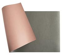 Exacompta - Réf. 29163E - 1 Sous-mains souple Home Office - en simili cuir (polyuréthane) bicolore - souple et résistant, protège bureau, tapis de souris - 43x90 cm - couleur nude/gris - livré roulé