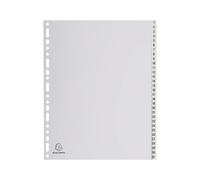 Exacompta - Réf. 2931E - Carton de 5 Intercalaires gris en polypropylène recy vec 31 onglets imprimés numériques de 1 à 31 - Format à classer A4 maxi - Dim 24,5 x 29,7 cm - certifiés Ange Bleu