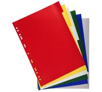 Exacompta 100x Intercalaires PP souple 6 positions A4 Couleurs assorties 3006E