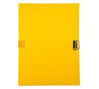 Exacompta - Réf. 30106H - Carton de 10 chemises à dos extensible en polypropylène couleur - 1 rabat en pied - fermeture par sangle - boucle à coulisseau cranté - dim 24 x 32 cm - couleur jaune