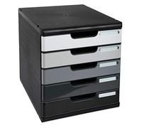 Module de classement Exacompta Modulo 5 tiroirs - noir/gris