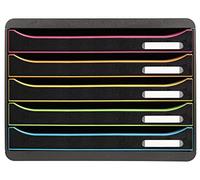 Module de classement Big Box Plus horizon 5 tiroirs Glossy - Noir/arlequin