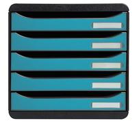 Module de classement Big Box Plus 5 tiroirs Skandi - Bleu Pacifique