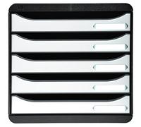Module de classement Big Box Plus 5 tiroirs Glossy - Blanc brillant