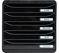 Module de classement Big Box Plus 5 tiroirs Glossy - Noir brillant