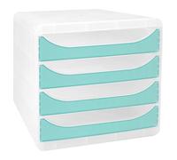 Module de classement Big Box 4 tiroirs Chromaline - Turquoise
