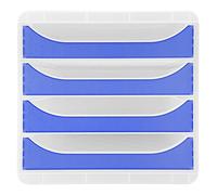Module de classement Big Box 4 tiroirs Chromaline - Bleu royal