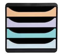 Module de classement Exacompta Big Box 4 tiroirs coffre noir - noir/assortis pastel