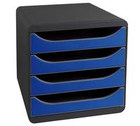 Module de classement Big Box 4 tiroirs Iderama - Bleu royal