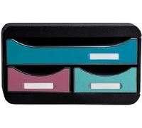 Module de classement Small Box 3 tiroirs Skandi - Couleurs assorties