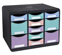 Exacompta Module de rangement Storebox 11 tiroirs – format paysage – Aquarel assorti