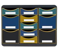 Module de classement Strebox multi 11 tiroirs néo déco coloris assortis