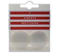 Exacompta Boîte de 4 aimants F32 – Ø 32 mm – Force 730 grs – Blanc – Réf. 32000E
