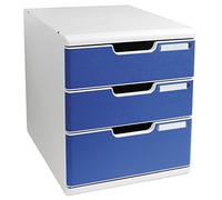 Exacompta Module de classement Modulo Office 3 tiroirs fermés Bleu 325003D