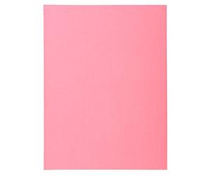 Exacompta - Réf. 330003E - Carton de 5 paquets de 100 chemises rigides SUPER 210 g/m2 aux couleurs pastel - chemises certifiées PEFC™ - dimensions 24 x 32cm pour format A4 - couleur rose