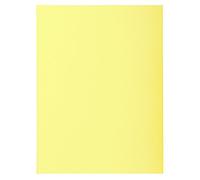 Exacompta - Réf. 330005E - Carton de 5 paquets de 100 chemises rigides SUPER 210 g/m2 aux couleurs pastel - chemises certifiées PEFC™ - dimensions 24 x 32cm pour format A4 - couleur canari