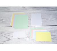 Exacompta Fiches bristol A8 Paquet de 100 sous film 55 x 74 mm uni non perforées blanches