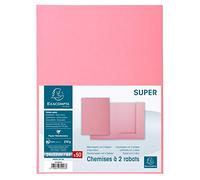 Paquet de 50 chemises 2 rabats SUPER 210 - 24x32cm - Rose