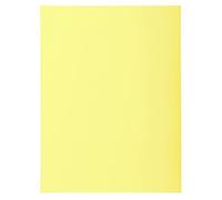 Exacompta - Réf. 332005E - Carton de 250 chemises rigides avec 2 rabats SUPER 210 g/m² - couleurs pastel - chemises certifiées PEFC™- dim 24 x 32 cm pour format A4 - couleur canari