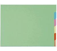 Exacompta - Réf. 336000E - 10 jeux de 6 chemises à onglets pour armoire SUPER 210g/m² - couleurs pastel - chemises certifiées PEFC™ - dimensions 24x32cm pour documents format A4 - 6 couleurs assorties