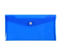 Exacompta - Réf. 34420E - 1 Pochette fermeture bouton pression avec rabat - En PP lisse - Epaisseur 2/10ème - Dimensions : 23x12cm - Format à classer 10x21 cm (DL) - 6 couleurs aléatoires