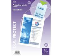 EXACOMPTA Sachet de 10 étuis de protection simples PVC Haute Qualité 30/100e - A3 - Cristal